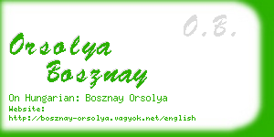 orsolya bosznay business card